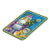 MAGNET FLEXIBLE HISS N'FITZ CHATS SHOPPPPING NOËL, ARBRE DE PLUIE (Côté Gauche)