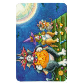 MAGNET FLEXIBLE HISS N'FITZ CHATS, TRICK OU TRAITER FUNNY HALLOWEE (Vertical)