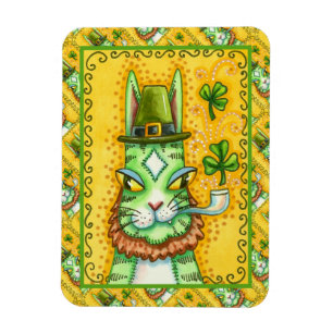 MAGNET FLEXIBLE HISS N'FITZ LEPRECHAUN, ST. CHAT AMUSANT DE LA JOU