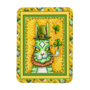 MAGNET FLEXIBLE HISS N'FITZ LEPRECHAUN, ST. CHAT AMUSANT DE LA JOU