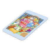 Magnet Flexible HISTOIRE DU LIT 3x4 Aimant flexible - bleu (Côté Gauche)