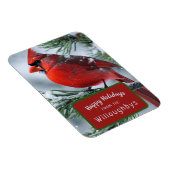 Magnet Flexible Hiver Cardinal Bird Noël voeux (Côté Droit)