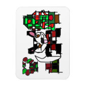Magnet Flexible hiver de Boston terrier (Vertical)