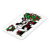Magnet Flexible hiver de Boston terrier (Côté Gauche)