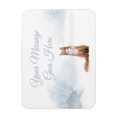 Magnet Flexible Hiver Vacances de Noël Fox Woodland (Vertical)