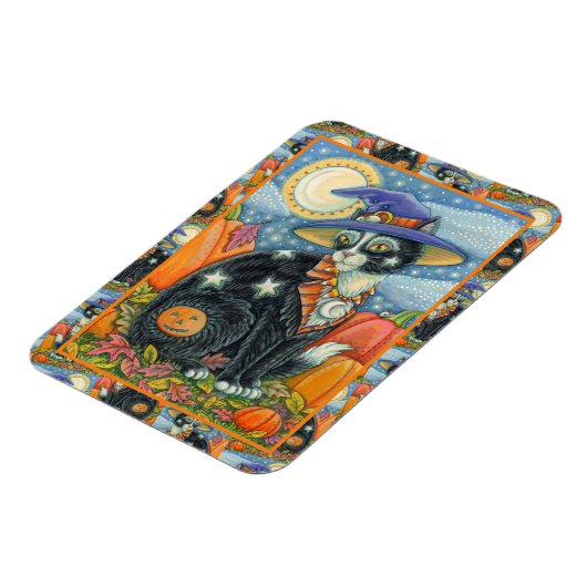 MAGNET FLEXIBLE HOCUS POCUS NOIR CAT WITCH & MOUSE HALLOWEEN (Côté Gauche)