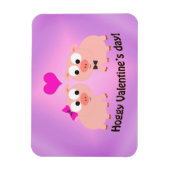 Magnet Flexible Hoggy Valentine's Day Pig Love (Vertical)