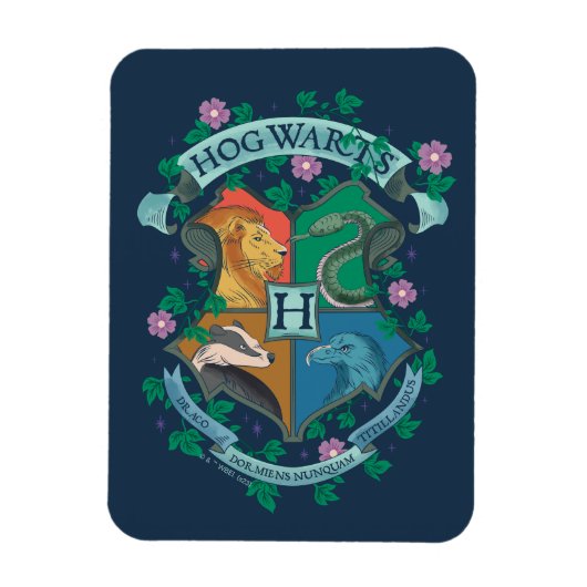 Magnet Flexible HOGWARTS™ Floral Crest (Vertical)