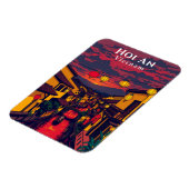 Magnet Flexible Hoi An Vietnam Ancienne Lanternes De Ville (Côté Gauche)