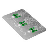 Magnet Flexible Holiday Silver Christmas Trees Greeting Green  (Côté Droit)