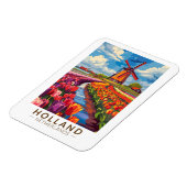 Magnet Flexible Holland Travel Art Vintage (Côté Gauche)