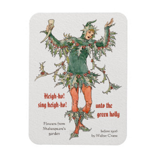 Magnet Flexible Holly man Walter Crane Flowers de Shakespeare