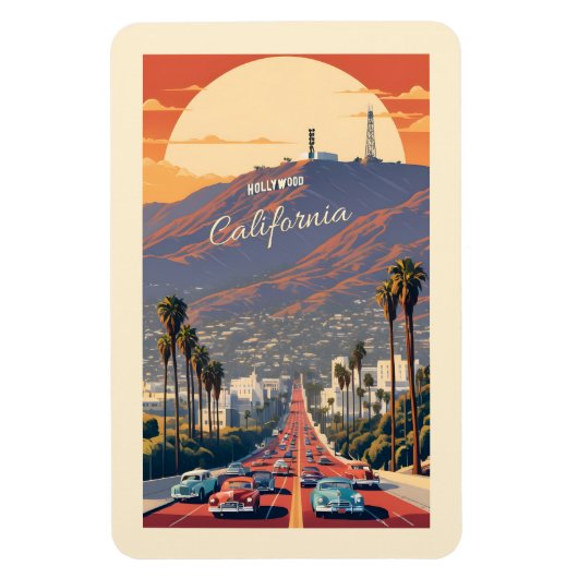 Magnet Flexible Hollywood Californie (Vertical)