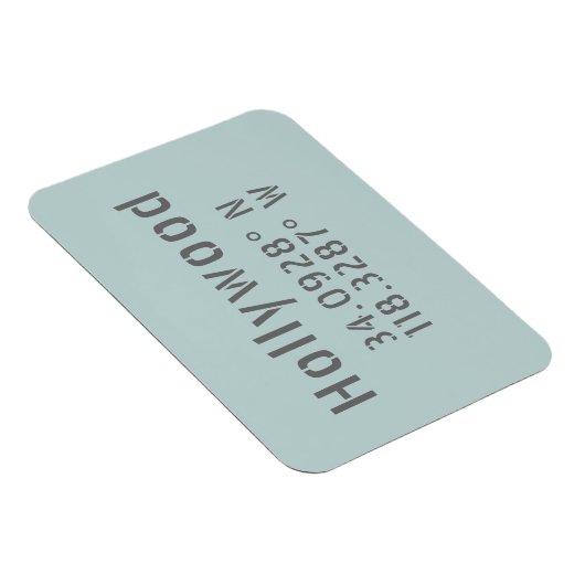 Magnet Flexible Hollywood Latitude Longitude (Côté Droit)