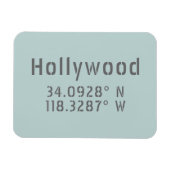 Magnet Flexible Hollywood Latitude Longitude (Horizontal)