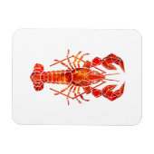 Magnet Flexible Homard polygonal rouge (Horizontal)
