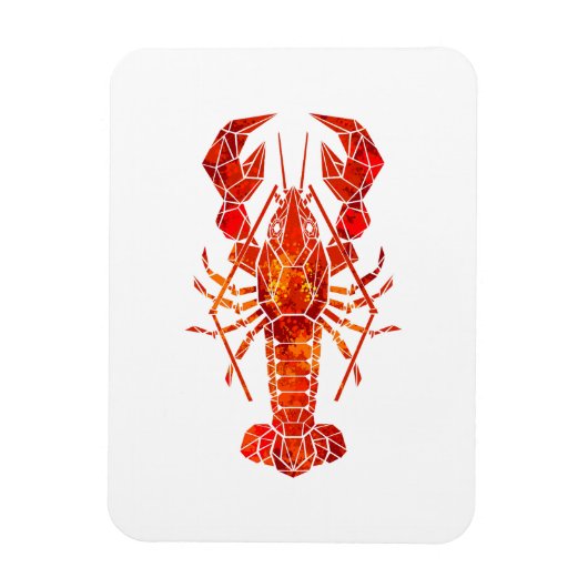 Magnet Flexible Homard polygonal rouge (Vertical)