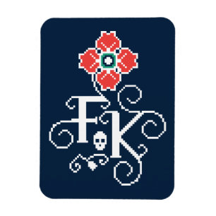 Magnet Flexible Hommage floral de Frida Kahlo  