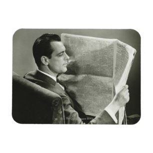 Magnet Flexible Homme d'affaires lisant le journal