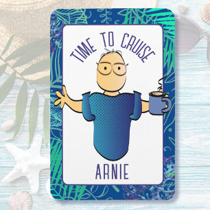 Magnet Flexible Homme de dessin animé drôle café humouristique por