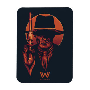 Magnet Flexible Homme de Westworld dans le noir avec le revolver