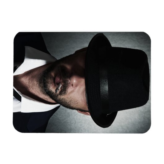 Magnet Flexible Homme rétro fumeur (Horizontal)