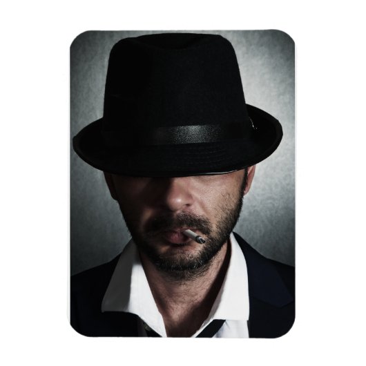 Magnet Flexible Homme rétro fumeur (Vertical)