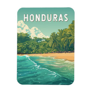 Magnet Flexible Honduras Illustration Voyage Art Vintage