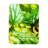 Magnet Flexible Honey Bee Rassembler le pollen Impressionnisme Abs (Vertical)