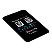 Magnet Flexible Honeymoon Fund PayPal Venmo QR code Merci (Côté Droit)