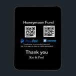 Magnet Flexible Honeymoon Fund PayPal Venmo QR code Merci<br><div class="desc">Pour les amateurs de musique comme nous</div>