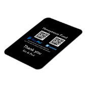 Magnet Flexible Honeymoon Fund PayPal Venmo QR code Merci (Côté Gauche)