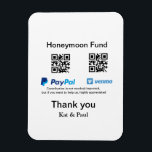 Magnet Flexible Honeymoon Fund PayPal Venmo QR code Merci<br><div class="desc">Pour les amateurs de musique comme nous</div>
