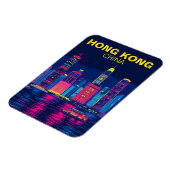 Magnet Flexible Hong Kong Chine Skyline Voyage Souvenir (Côté Gauche)