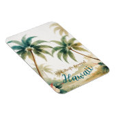 Magnet Flexible Honolulu Voyage Hawaïen de style vintage (Côté Droit)