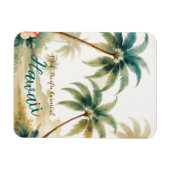 Magnet Flexible Honolulu Voyage Hawaïen de style vintage (Horizontal)