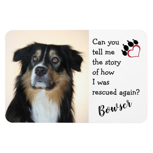 Magnet Flexible Honore ton chien Secouru (Horizontal)