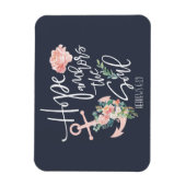 Magnet Flexible Hope Ancres L'âme Floral Religieux (Vertical)