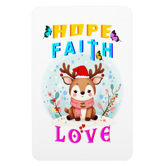 Magnet Flexible Hope Faith Love (Vertical)