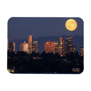 Magnet Flexible Horizon de Bellevue depuis le lac Washington au cr