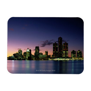 Magnet Flexible Horizon de Detroit au crépuscule 2