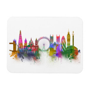 Magnet Flexible Horizon de Londres - arc-en-ciel