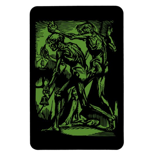 Magnet Flexible Horreurs sans fin des mineurs morts pour Halloween (Vertical)