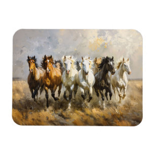 Magnet Flexible Horse Herd Galloping Mustang Peinture Flexible