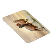 Magnet Flexible Horses in sunset (Côté Droit)