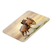 Magnet Flexible Horses in sunset (Côté Gauche)