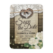 Magnet Flexible Horseshoe Hydrangea Mariage campagnard Enregistrer (Vertical)