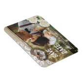 Magnet Flexible Horseshoe Hydrangea Wedding Enregistrer La Date Ph (Côté Droit)