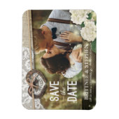 Magnet Flexible Horseshoe Hydrangea Wedding Enregistrer La Date Ph (Vertical)