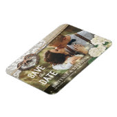 Magnet Flexible Horseshoe Hydrangea Wedding Enregistrer La Date Ph (Côté Gauche)